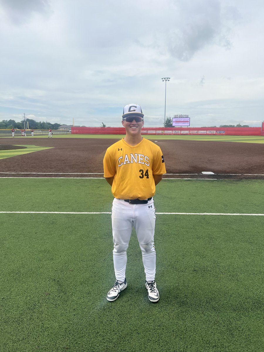 ✭Five Tool Texas✭ (@fivetooltexas) on Twitter photo #SummerClassicSS F: <a href="/TheCanesSW_NTX/">Canes Southwest - NTX</a> 16U Broadway 9, Impact Baseball Club Ford 1
PoG: <a href="/HaydonWray/">Haydon Wray</a> 4.1 IP, 3K, 3H, ER
Hitter: <a href="/milesdai_/">miles dai</a> 2-3, 2B, RBI #SummerClassicSS F: <a href="/TheCanesSW_NTX/">Canes Southwest - NTX</a> 16U Broadway 9, Impact Baseball Club Ford 1
PoG: <a href="/HaydonWray/">Haydon Wray</a> 4.1 IP, 3K, 3H, ER
Hitter: <a href="/milesdai_/">miles dai</a> 2-3, 2B, RBI