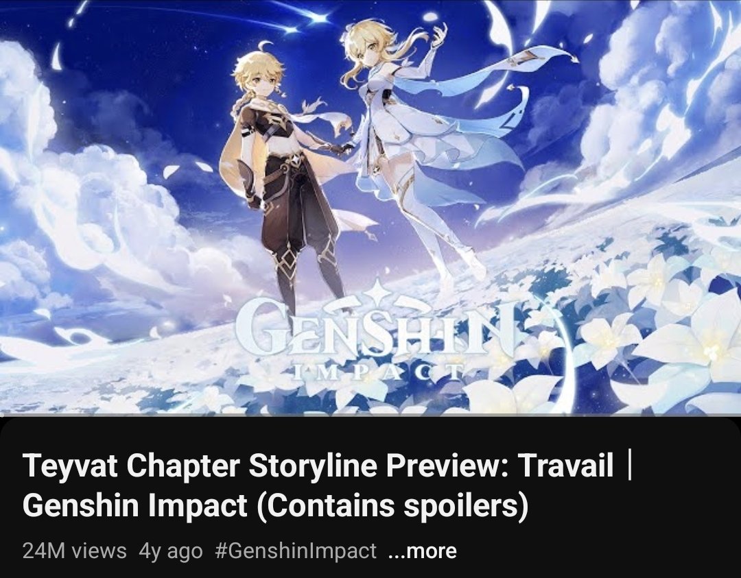 small reminder that teyvat is only a chapter, so yes, a part II is very likely and genshin will not end anytime soon