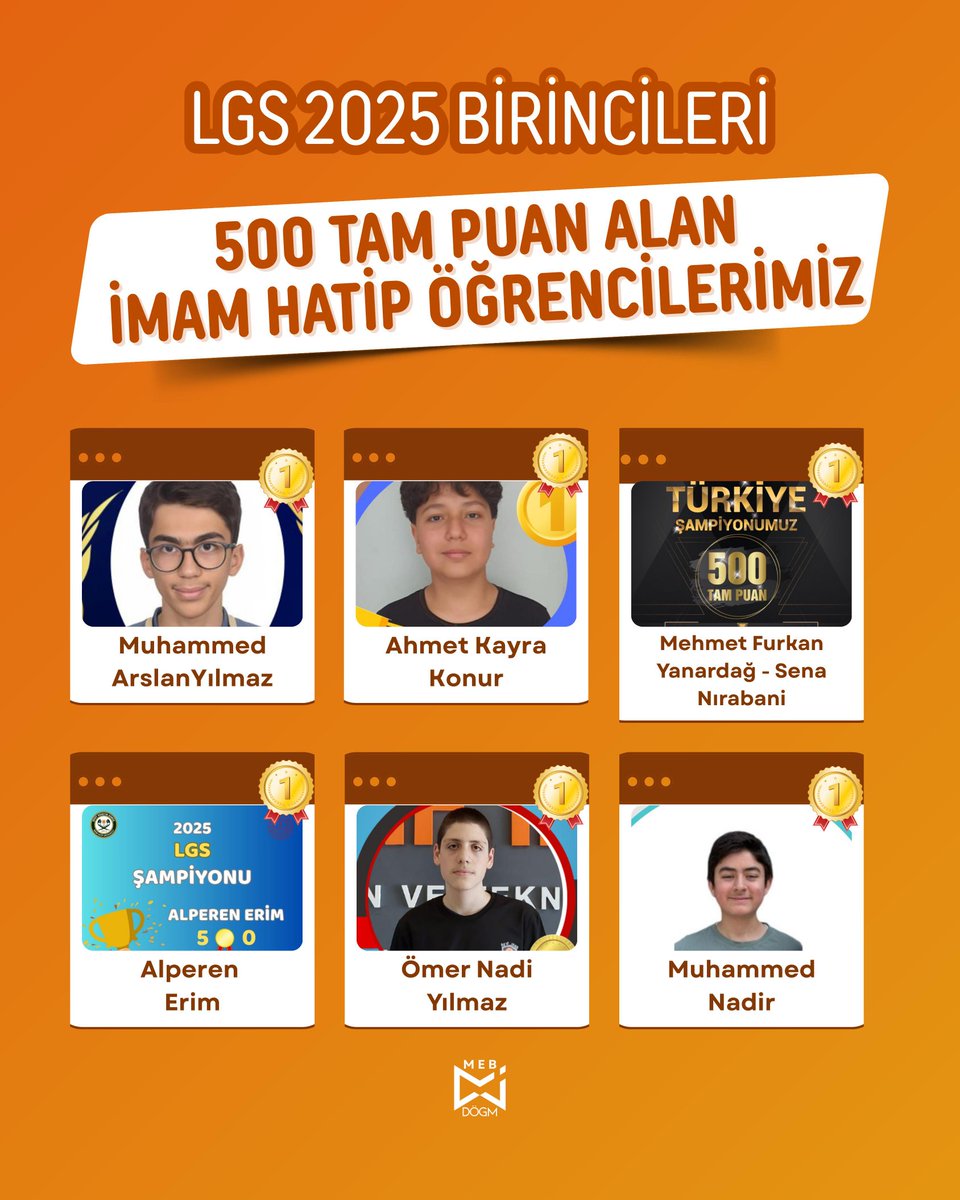 🎉 Gururumuzsunuz!
Liselere Giriş Sınavı'nda 500 tam puan alarak Türkiye birincisi olan öğrencilerimizi yürekten tebrik ediyoruz!

🌟  <a href="/drahmetisleyen/">Ahmet İşleyen</a> <a href="/ugur_tecir/">Uğur Tecir</a> <a href="/meb_dinogretimi/">MEB Din Öğretimi Genel Müdürlüğü</a> <a href="/balikesirmem/">Balıkesir İl Millî Eğitim Müdürlüğü</a> <a href="/Murat69_Demir/">Murat Demir</a> <a href="/karesimem/">Karesi İlçe Millî Eğitim Müdürlüğü</a> <a href="/SamiGunnu/">Sami GÜNNÜ</a>