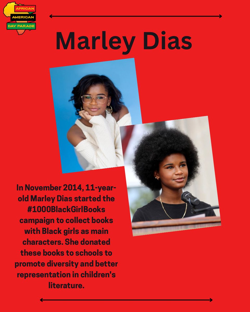 In November 2014, 11 year old Marley Dias made a campaign for black girls called #1000BlackGirlBooks. This campaign focused on collecting books with black female protagonists. She used this campaign to donate books to schools.  

#powerthroughunity 
#getinvolved #aadp