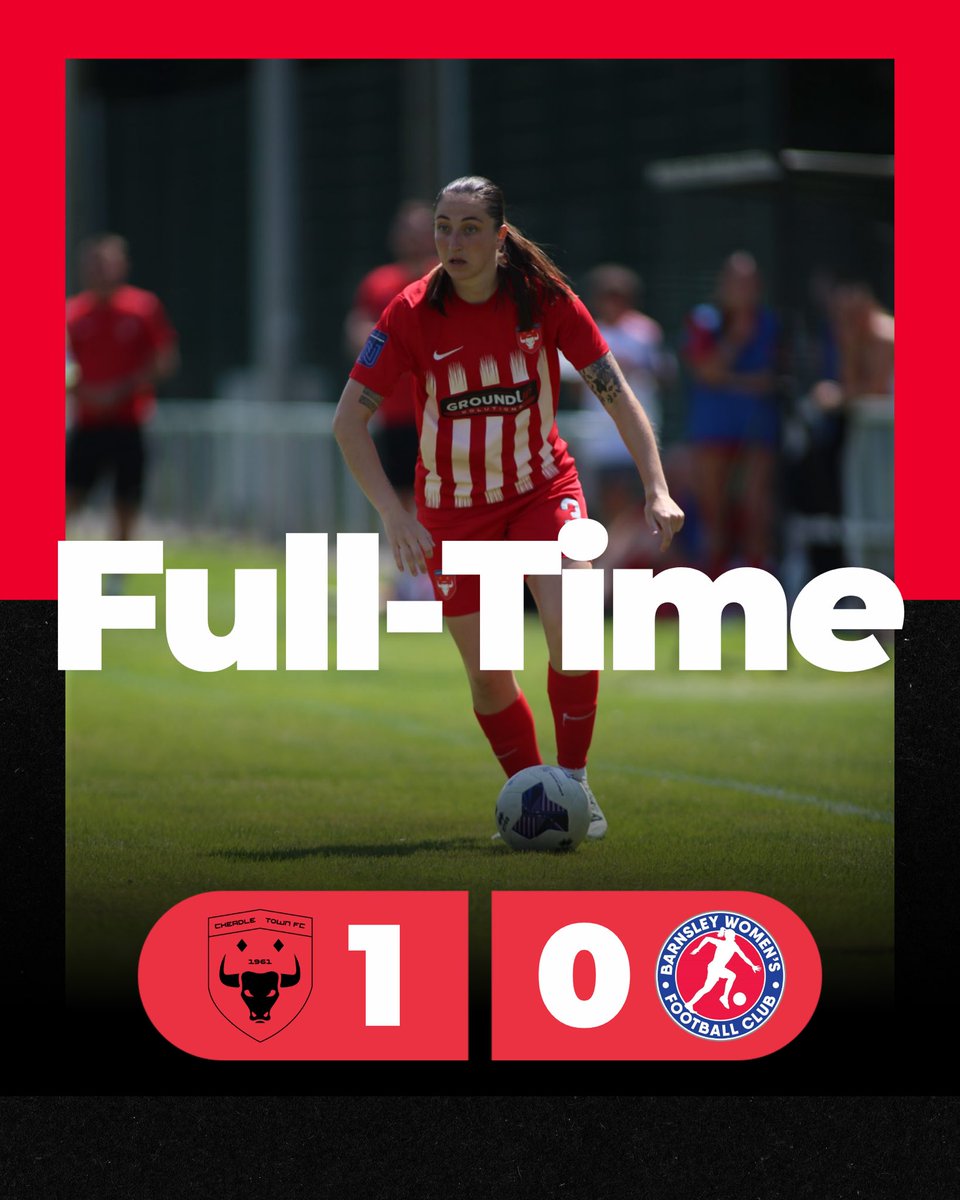 FULL-TIME: Cheadle Town Stingers 1 - 0 Barnsley Women 💪🔥

What a shift from the girls today! Hard-fought, full of passion, and we came away with the win. Proud of every single player out there — this is what teamwork, grit, and heart looks like. 🐝❤️🖤

Let’s keep building. On