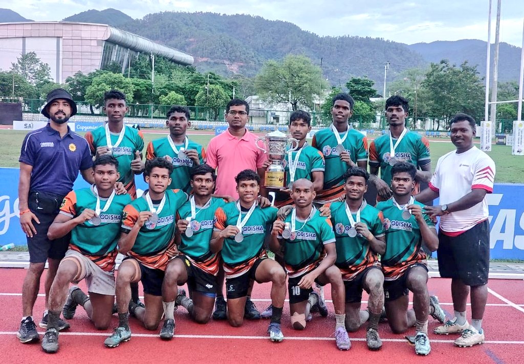 #Odisha U-18 Boys Rugby Team clinched #Silver medal 🥈 at the Junior National Rugby 7s Championship held in Dehradun.

Many congratulations, boys!

#OdishaForSports #RugbyIndia #JuniorNational2025 #Rugby7s