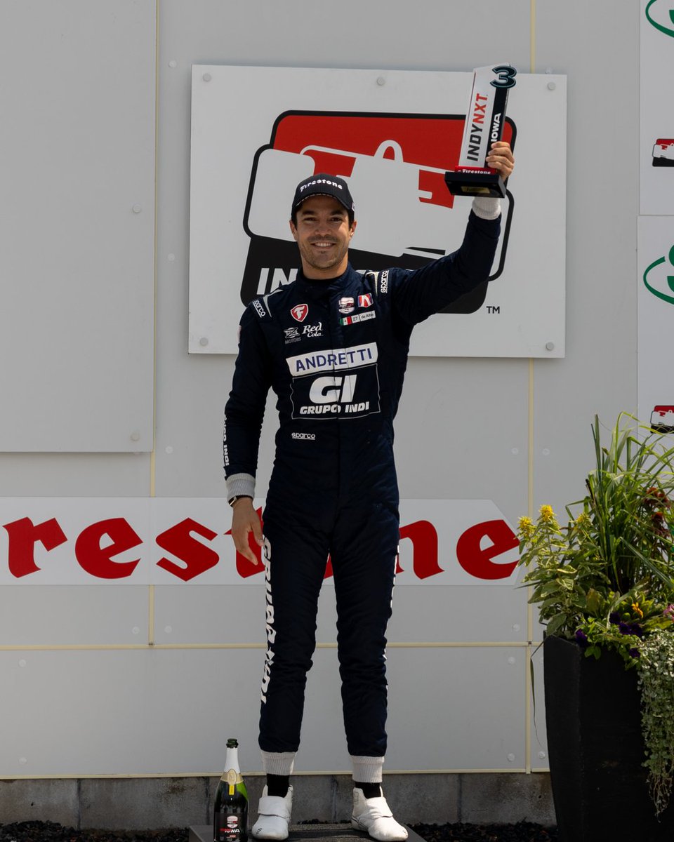 INDYNXT's tweet image. BIEN HECHO, SALVADOR! ππ²π½
@s_dealba scores his first podium of the season at Iowa Speedway!