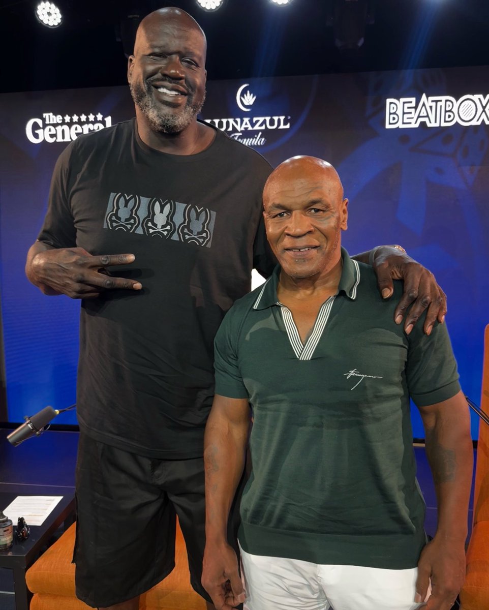 MikeTyson's tweet image. Did The Big Podcast with Shaq yesterday. Always a good time with my brother @shaq