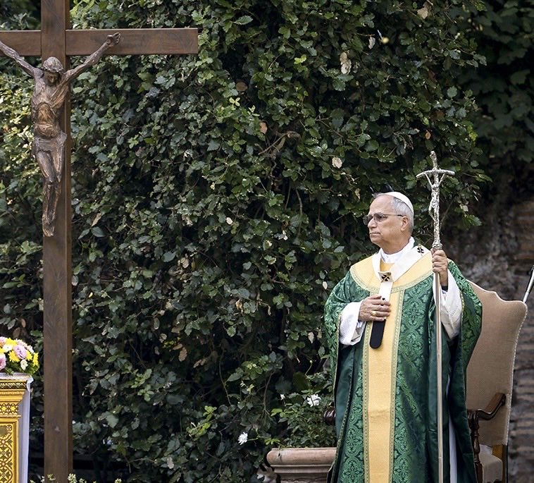 V. Let us pray for Leo XIV, our Pope.
R. May the Lord preserve him, and give him life, and make him blessed upon the
earth, and deliver him not up to the will of his enemies.