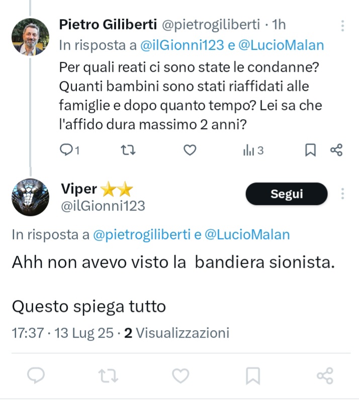 pietrogiliberti's tweet image. Come tutti i ratti della sua specie, anche l'antisemita @ilGionni123 commenta e scappa. Si fanno sempre riconoscere.