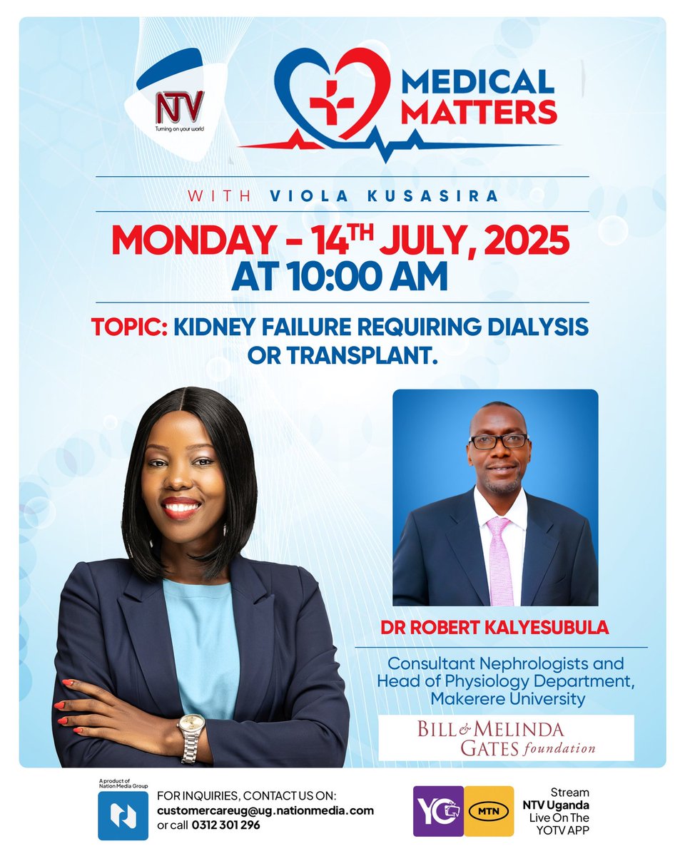 Robert Kalyesubula,MD, FISN(USA), PhD-FRCP(London) (@rkalyes1) on Twitter photo 🔥 I will be talking about kidney failure and what we need to do to make services available!
🔥 Let's talk!
<a href="/ACCESS_UG/">African Community Center for Social Sustainability</a>
<a href="/AKasingye/">AIGP(Rtd) Asan Kasingye</a>
<a href="/DrOribaDan/">Dr. Oriba Dan Langoya</a>
<a href="/ChefKarim02/">ChefKarim02</a>
<a href="/Ug_kidneyf/">Uganda Kidney Foundation (UKF)</a>
<a href="/ISNkidneycare/">Int Society of Nephrology</a>
<a href="/AfricanAFRAN/">African Association of Nephrology (AFRAN)</a>
<a href="/NalukengeRita/">Nalukenge Rita</a> 🔥 I will be talking about kidney failure and what we need to do to make services available!
🔥 Let's talk!
<a href="/ACCESS_UG/">African Community Center for Social Sustainability</a>
<a href="/AKasingye/">AIGP(Rtd) Asan Kasingye</a>
<a href="/DrOribaDan/">Dr. Oriba Dan Langoya</a>
<a href="/ChefKarim02/">ChefKarim02</a>
<a href="/Ug_kidneyf/">Uganda Kidney Foundation (UKF)</a>
<a href="/ISNkidneycare/">Int Society of Nephrology</a>
<a href="/AfricanAFRAN/">African Association of Nephrology (AFRAN)</a>
<a href="/NalukengeRita/">Nalukenge Rita</a>