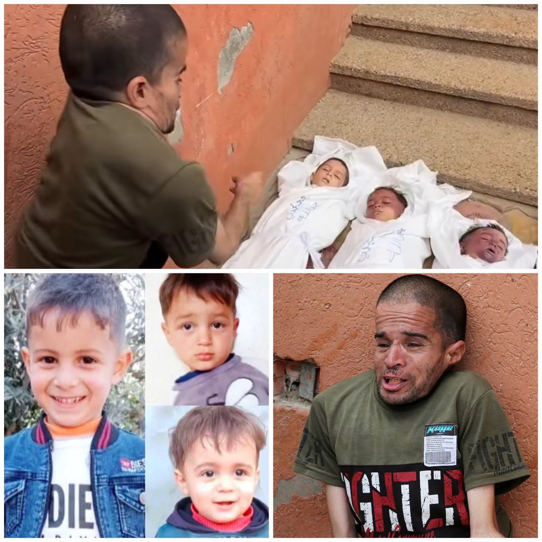 Mecdi Cedallah, engelli bir Filistinli,

3 çocuğu vardı.

Onlara şöyle derdi: "Benden daha uzun boylu oldunuz, canlarım."

İsrail üç çocuğunu ve karısını ÖLDÜRDÜ.