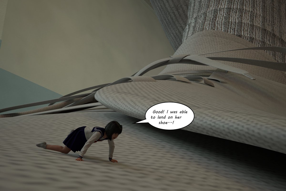 FDelamole's tweet photo. adaptation of a manga-style series by Labbaart. i really like his work and wanted to adapt one of the chapters in his series with my own tools, for those who don't know him, i invite you to follow him on X and on his website #giantess #sizedifference #SizeTwitter #HIH #LabbaArt https://t.co/q8DyTfesGE