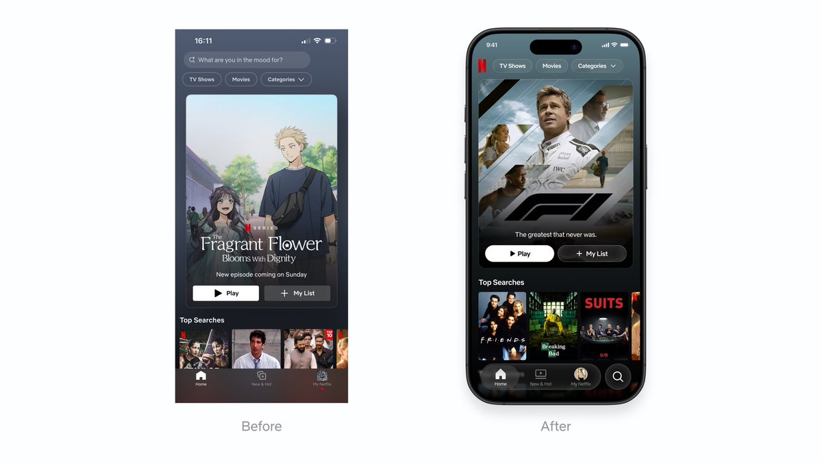 ayaannahmedd's tweet photo. Netflix but make it Apple’s new Liquid Glass.
I had to try. https://t.co/ePBfvkdYzE