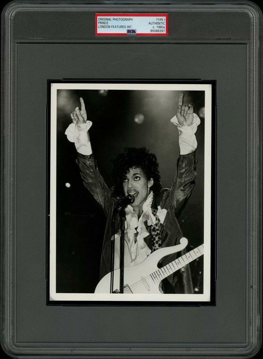 alanbarcoff's tweet image. Some music type 1 original photos from my collection authenticated by @PSAcard Ace Frehley of Kiss 1970's, Prince 1980's and Eddie Van Halen 1984. @natsturner @CardPurchaser @kiss @prince @VanHalenNews