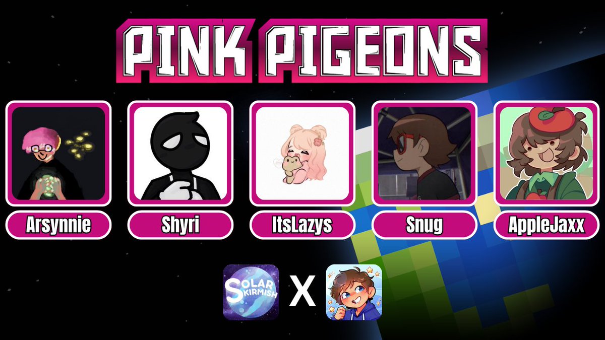 JJNBlu💜💙 (@jjnblu) on Twitter photo Announcing your Pink Pigeons!
<a href="/arsynnie/">arsynnie of the twitch variety</a> <a href="/Shyri000/">shyri0_</a> <a href="/itslazys/">jadeite ˚.⁺</a> <a href="/SnugAsABugInARu/">SnugBugRug</a> <a href="/applejaxxs_/">Jax</a> Announcing your Pink Pigeons!
<a href="/arsynnie/">arsynnie of the twitch variety</a> <a href="/Shyri000/">shyri0_</a> <a href="/itslazys/">jadeite ˚.⁺</a> <a href="/SnugAsABugInARu/">SnugBugRug</a> <a href="/applejaxxs_/">Jax</a>
