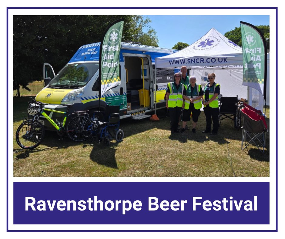 South Northants Community Responders (@sncresponders) on Twitter photo The team were in Ravensthorpe yesterday providing medical cover for a fantastic community event.
If you’d like us to cover your event please do contact our team ~ events@sncr.co.uk
Whether it’s a sporting event, fireworks or family fun day, we’d love to hear from you. The team were in Ravensthorpe yesterday providing medical cover for a fantastic community event.
If you’d like us to cover your event please do contact our team ~ events@sncr.co.uk
Whether it’s a sporting event, fireworks or family fun day, we’d love to hear from you.