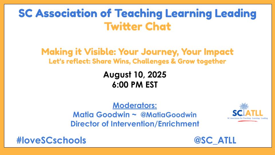 SC Association for Teaching, Learning, and Leading tweet media