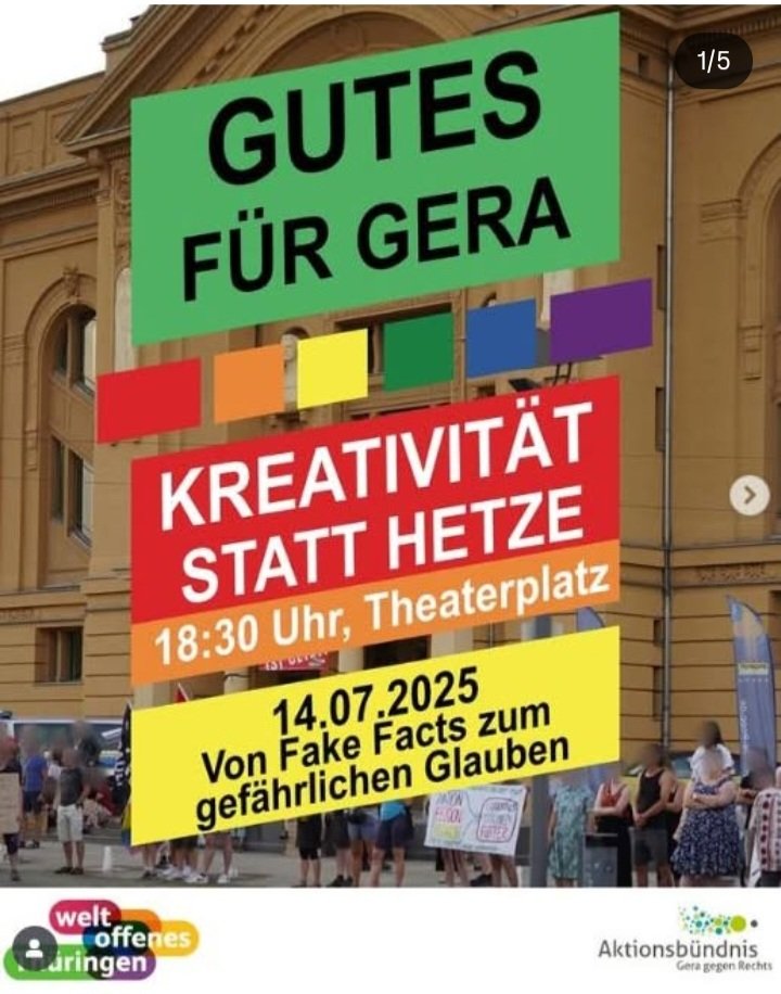 #Gera braucht euch!
#LautGegenRechts 
#AfDVerbotjetzt 
#WirSindDieBrandmauer