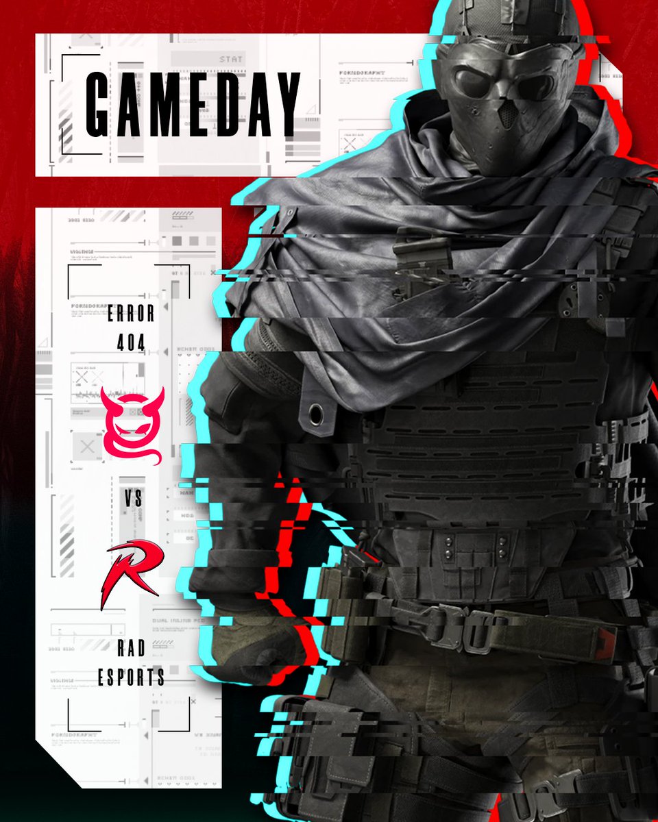 Error 404 Esports (@e404esports) on Twitter photo 🚨GAME DAY 🚨
Error 404 R6 vs <a href="/RadEsport/">Rad Esports</a>
📅 Tonight, July 13, 2025
🕣 8:30 PM EST
Tune in as our squad battles for the next spot in the bracket. Let’s go!
<a href="/R6esportsNA/">Rainbow Six Esports NA</a> #ElementFive 🚨GAME DAY 🚨
Error 404 R6 vs <a href="/RadEsport/">Rad Esports</a>
📅 Tonight, July 13, 2025
🕣 8:30 PM EST
Tune in as our squad battles for the next spot in the bracket. Let’s go!
<a href="/R6esportsNA/">Rainbow Six Esports NA</a> #ElementFive