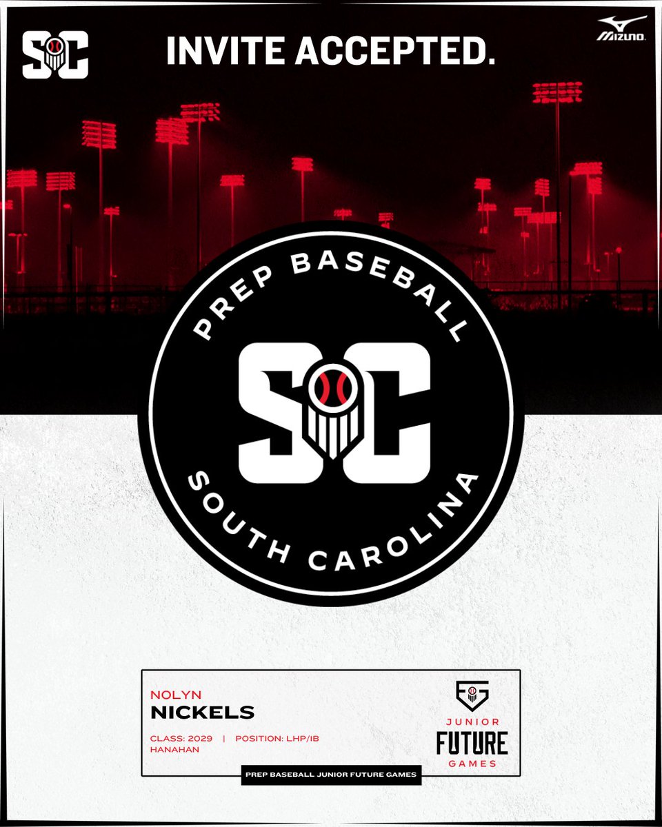 Prep Baseball South Carolina (@prepbaseball_sc) on Twitter photo INVITE ACCEPTED
'29 LHP/1B Nolyn Nickels will join #TeamSC at the #PBJFG25
#StewieHawks | <a href="/NolynNickels4/">Nolyn Nickels</a> | <a href="/BaseballHanahan/">Hanahan Baseball</a>
Profile: loom.ly/PHvrJB0 INVITE ACCEPTED
'29 LHP/1B Nolyn Nickels will join #TeamSC at the #PBJFG25
#StewieHawks | <a href="/NolynNickels4/">Nolyn Nickels</a> | <a href="/BaseballHanahan/">Hanahan Baseball</a>
Profile: loom.ly/PHvrJB0