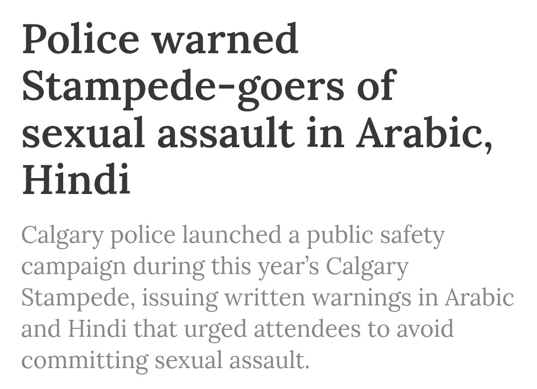 The old Canada is gone.

Police now has to ask foreigners in other languages not to r@pe people.

If that's not a sign of a failing country I don't know what is.