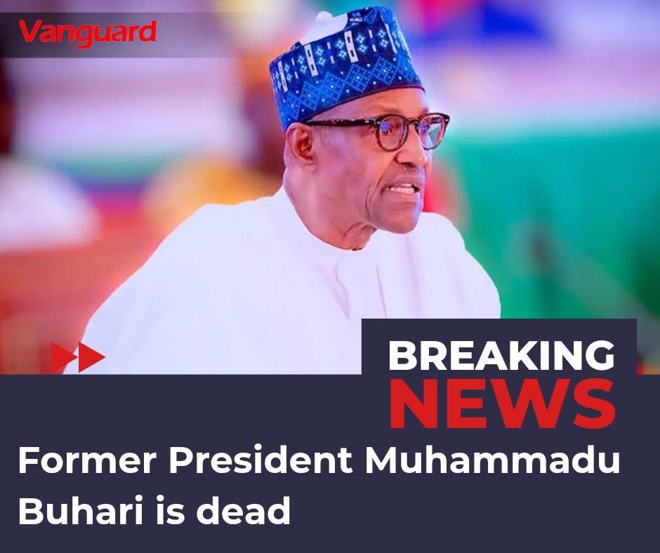 Chinasa Nworu (@chinasanworu) on Twitter photo Breaking news !
Buhari has died again .
The fear of Tinubu not to blackmail the north with the death of Buhari’s death .
At last they have let the cat out of the bag.
<a href="/real_IpobDOS/">Directorate Of State (DOS)</a>
<a href="/radiobiafralive/">Radio Biafra</a> Breaking news !
Buhari has died again .
The fear of Tinubu not to blackmail the north with the death of Buhari’s death .
At last they have let the cat out of the bag.
<a href="/real_IpobDOS/">Directorate Of State (DOS)</a>
<a href="/radiobiafralive/">Radio Biafra</a>
