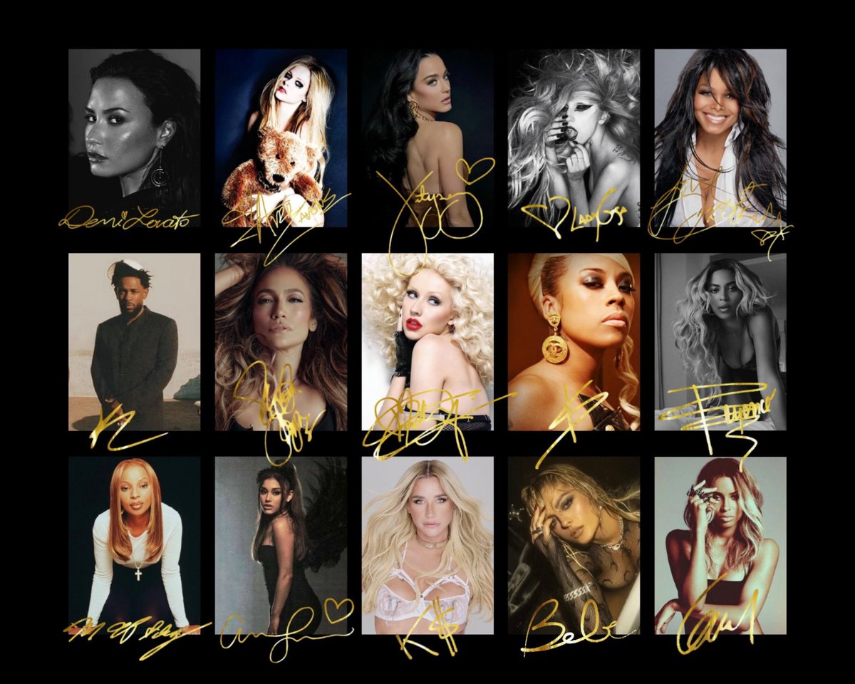 denizzrexha's tweet image. stan list (rt if u stan any of these legends so i could find more tasteful moots)