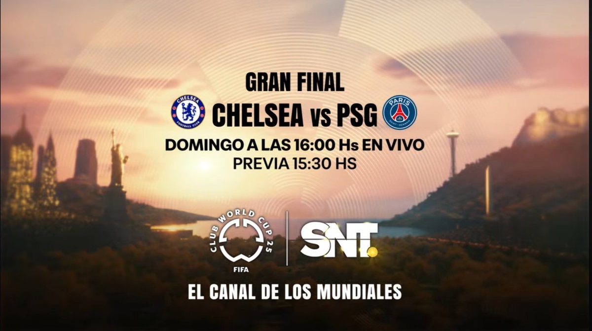 Carlos Alberto Jiménez 🇵🇾 (@carlitosj2011) on Twitter photo ⚽️ #MundialDeClubes | 🏴 #Chelsea vs #ParisSaintGermain 🇫🇷
🎙️ Relatos: <a href="/KikeEnciso/">Kike Enciso</a> y <a href="/AndresRolon86/">Andrés Rolón</a>
🎙️ Comentarios: <a href="/edwin_storrer/">Edwin Storrer</a>
📺 <a href="/sntparaguay/">SNT Canal 9</a> <a href="/Snt_deportes/">DeportesSNT</a> 🇵🇾
📱💻 snt.com.py
🤳 #FIFACWC - #mundialdeclubesxSNT #SNT #ElCanalDeLosMundiales ⚽️ #MundialDeClubes | 🏴 #Chelsea vs #ParisSaintGermain 🇫🇷
🎙️ Relatos: <a href="/KikeEnciso/">Kike Enciso</a> y <a href="/AndresRolon86/">Andrés Rolón</a>
🎙️ Comentarios: <a href="/edwin_storrer/">Edwin Storrer</a>
📺 <a href="/sntparaguay/">SNT Canal 9</a> <a href="/Snt_deportes/">DeportesSNT</a> 🇵🇾
📱💻 snt.com.py
🤳 #FIFACWC - #mundialdeclubesxSNT #SNT #ElCanalDeLosMundiales