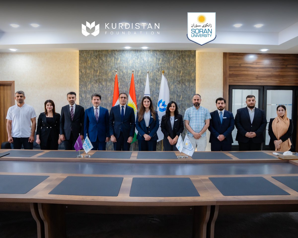 Kurdistan Foundation signs MoU with Soran University to support students in the area through launching the Volunteer.KRD Club and providing internship &amp; job opportunities via JOBS.KRD.