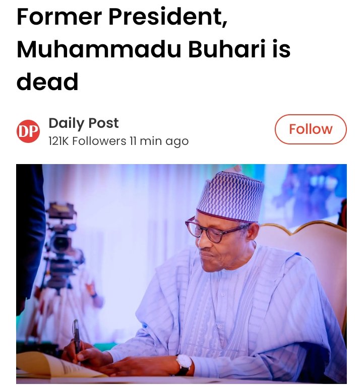 maryam_skits's tweet photo. BREAKING :-
They have finally announced the second death of @MBuhari who died since 17th January, 2017. Let's see if they can show the public the corps because Jubril Al Sudanese is finally done with his role.
#NigeriaIsAScam
#FreeMaziNnamdiKanu
#BiafraNationNow https://t.co/x1nqlQmnIY