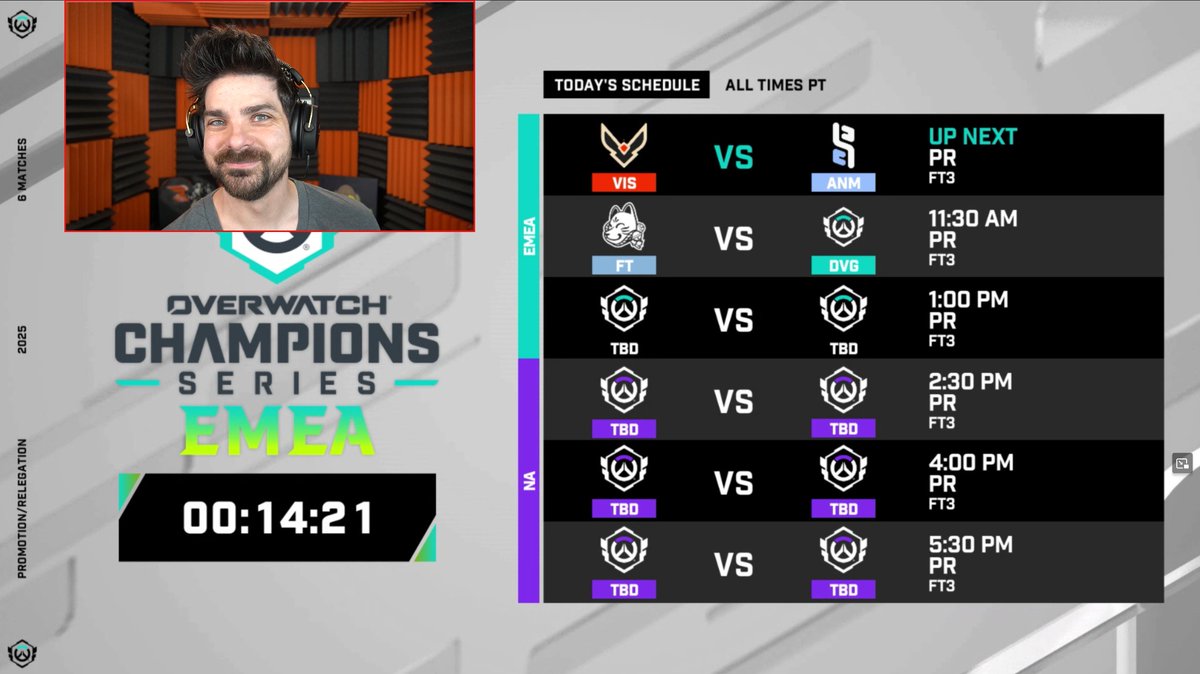 RichRad (@richradlive) on Twitter photo 🔔DING DING!🔔
It's <a href="/OW_Esports/">Overwatch Esports</a> Stage 2 Promotion/Relegation Tournament time! We have a whole day of #Overwatch2 with the top <a href="/FACEIT_OW/">FACEIT Overwatch</a> teams battling for their spot! <a href="/jakeow/">Jake</a>, <a href="/Reinforce/">Reinforce</a>, and I will be highlighting all 6 matches! HYPE!🔥
LIVE NOW🔴
📺twitch.tv/ow_esports 🔔DING DING!🔔
It's <a href="/OW_Esports/">Overwatch Esports</a> Stage 2 Promotion/Relegation Tournament time! We have a whole day of #Overwatch2 with the top <a href="/FACEIT_OW/">FACEIT Overwatch</a> teams battling for their spot! <a href="/jakeow/">Jake</a>, <a href="/Reinforce/">Reinforce</a>, and I will be highlighting all 6 matches! HYPE!🔥
LIVE NOW🔴
📺twitch.tv/ow_esports