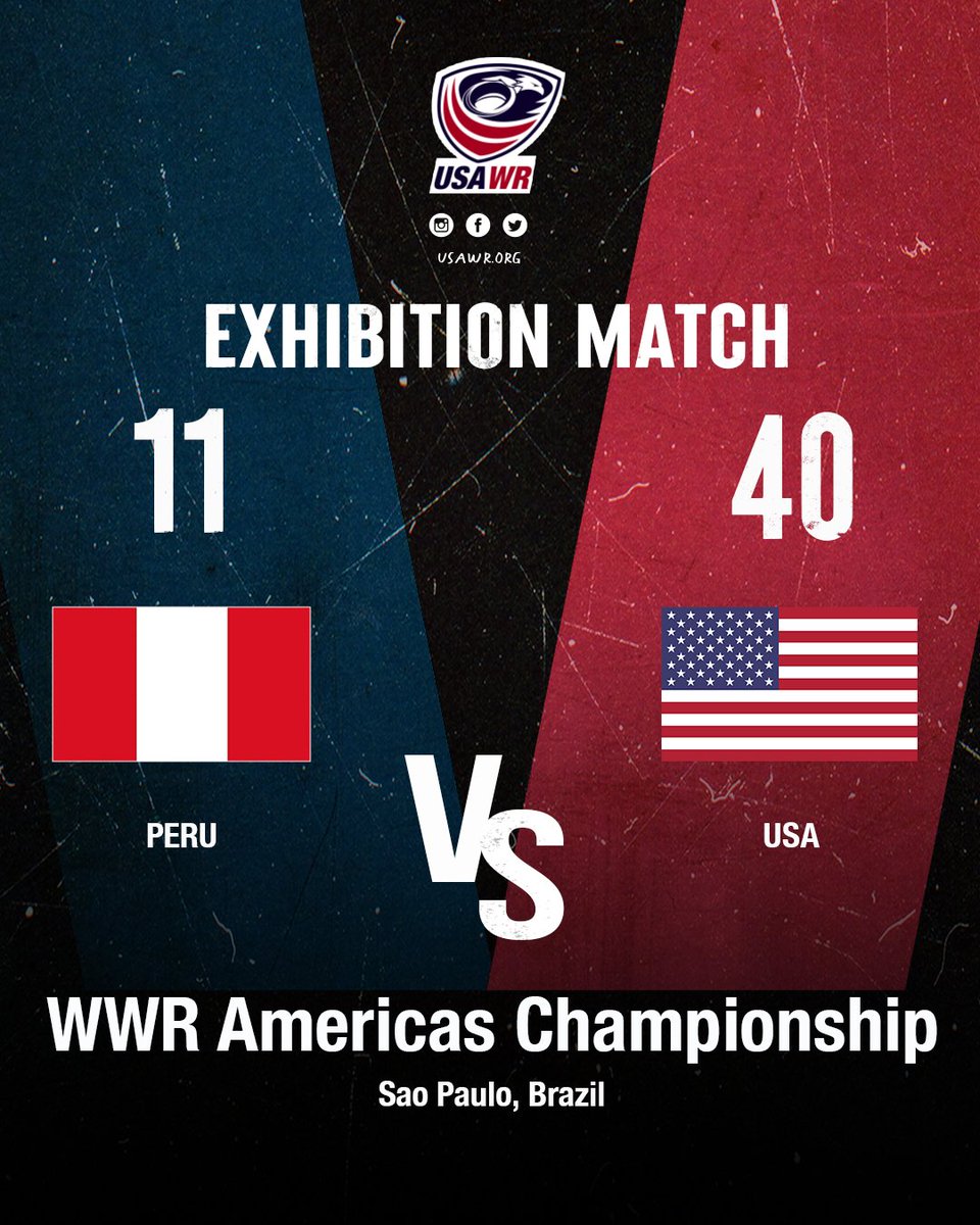 USA Wheelchair Rugby (@usawchrugby) on Twitter photo Final Score
Peru (11) - USA (40)
Wrapped up Day 3️⃣ of the 2025 <a href="/ww_rugby/">World Wheelchair Rugby</a> Americas Championship with a Ⓦ over Peru. Per <a href="/ww_rugby/">World Wheelchair Rugby</a>, this was an exhibition game as Peru forfeited prior to the start due to athlete availability. The official result will be recorded as USA 1 - Peru 0. Final Score
Peru (11) - USA (40)
Wrapped up Day 3️⃣ of the 2025 <a href="/ww_rugby/">World Wheelchair Rugby</a> Americas Championship with a Ⓦ over Peru. Per <a href="/ww_rugby/">World Wheelchair Rugby</a>, this was an exhibition game as Peru forfeited prior to the start due to athlete availability. The official result will be recorded as USA 1 - Peru 0.