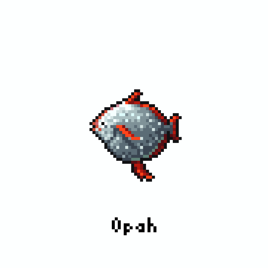 yofca13's tweet image. アカマンボウ / Opah

#pixelart #illustration #ドット絵