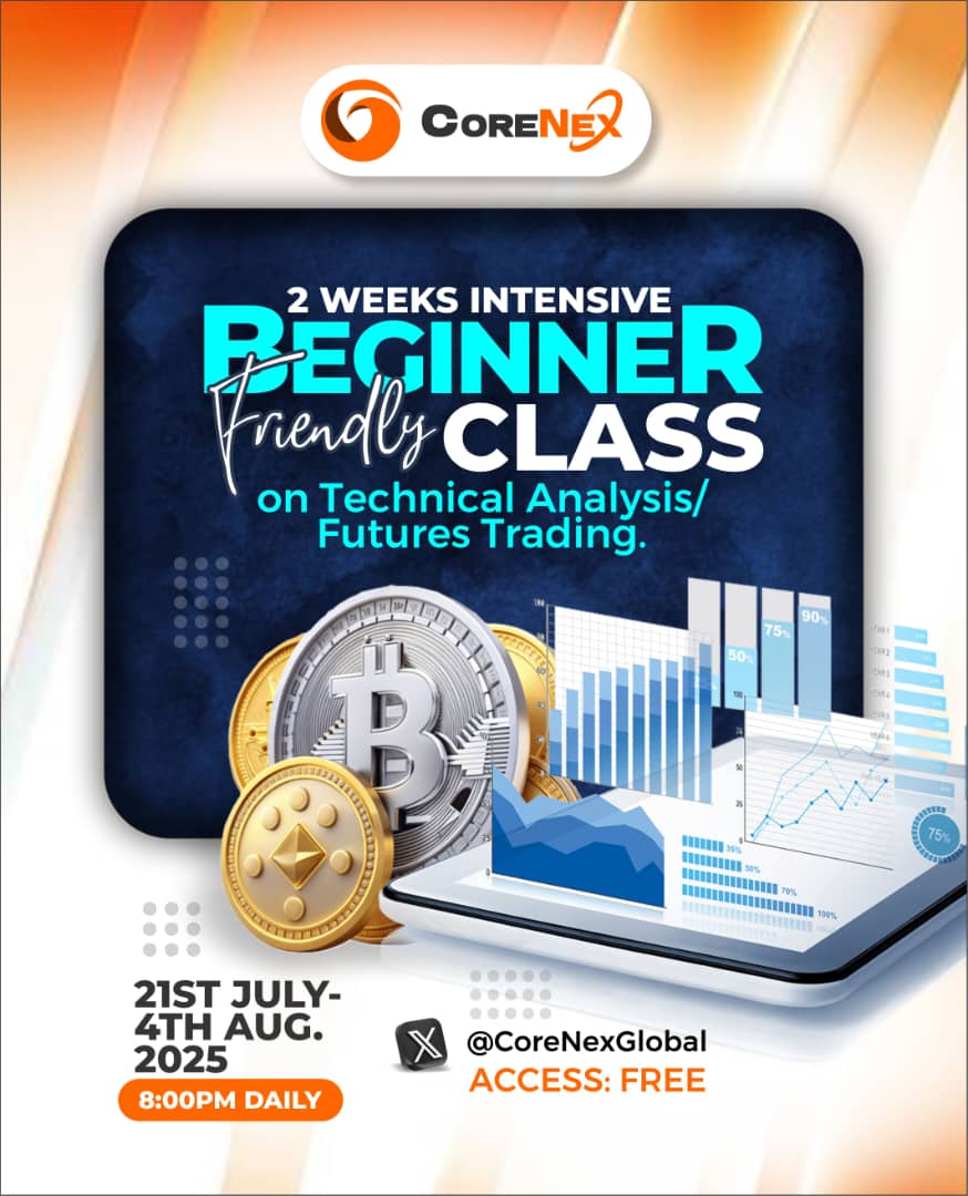 Sammj2001's tweet photo. Master Technical Analysis & Futures Trading!
CoreNex is hosting a 2-Week Intensive Beginner-Friendly Class.
ποΈ 21st July β 4th Aug, 2025
π 8PM Daily
Access: FREE
Join: https://t.co/byiAt37XbJ
Follow @CoreNexGlobal for updates.
#CoreNex #CryptoTrading #Futures #TA #FreeClass https://t.co/q6wzTAmWw1