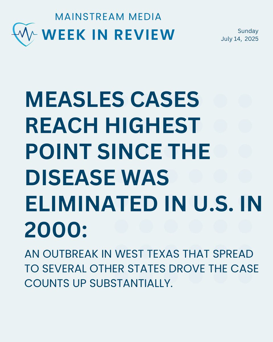 twc_health's tweet image. Health News Making MSM Headlines This Week ⬇️
1. Charges dropped against Utah doctor accused of destroying $28,000 in Covid vaccines
2. DOJ subpoenas more than 20 doctors and clinics that provide trans care to minors
3. Measles cases reach highest point since the disease was…