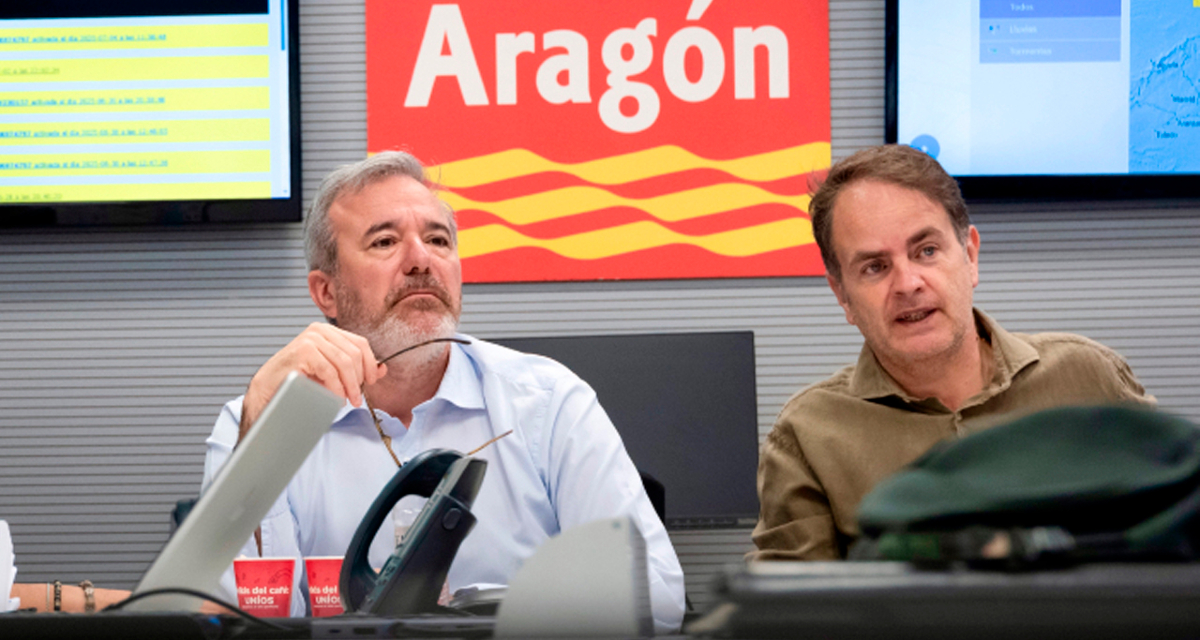 Una DANA anunciada golpea Aragón con un Azcón de nuevo ausente. Las lluvias torrenciales dejan afecciones en decenas de pueblos mientras el presidente aragonés pasó el fin de semana en Menorca en un viaje familiar, a pesar de que la alerta se conocía desde el jueves: