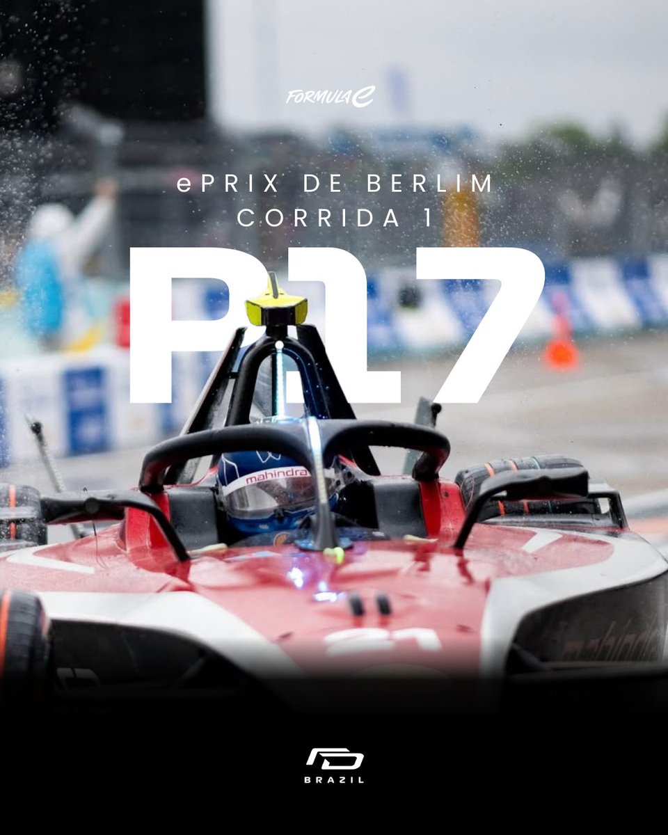 DrugovichBrazil's tweet photo. P17 🏁

Drugovich terminou a sua primeira corrida na FormulaE em 17°.

Pilotando o carro #21, ele largou do fim do grid após ser punido em 20 posições devido a troca da caixa de câmbio que estava acima do limite permitido. https://t.co/4dNHDC9YMh