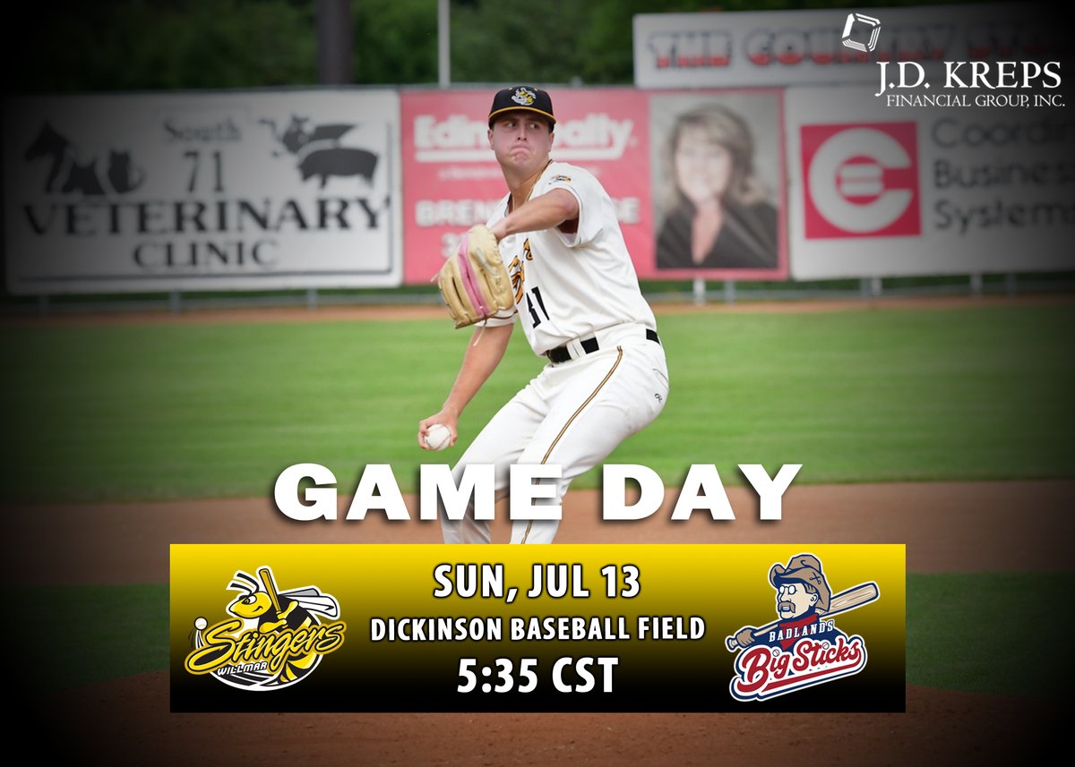Willmar Stingers (@willmarstingers) on Twitter photo Closing out the Badlands roadtrip!
🆚<a href="/BadlandsBigStix/">Badlands Big Sticks</a>
🏟Dickinson Baseball Field
⏰5:35pm CST
📺NWL+
#StingEm Closing out the Badlands roadtrip!
🆚<a href="/BadlandsBigStix/">Badlands Big Sticks</a>
🏟Dickinson Baseball Field
⏰5:35pm CST
📺NWL+
#StingEm