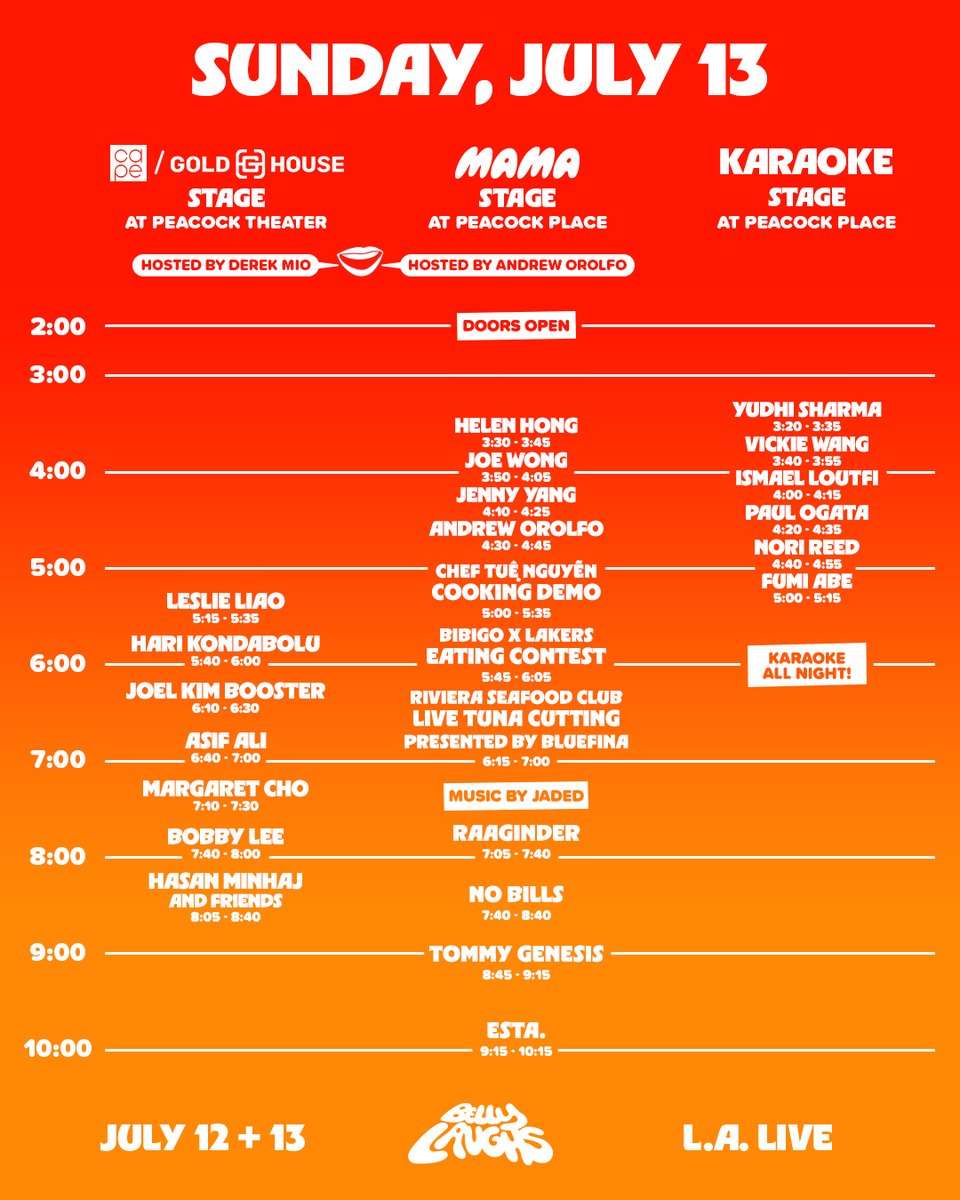 LALIVE's tweet image. We had so much yesterday we needed to run it back!🤩 Bring on the the final day of Belly Laughs Festival. 🍡🥠🍥🥟🍣🍜
🎟️Limited tickets still remain! pckthr.la/bellylaughs25tw
🥢Doors - 2:00pm