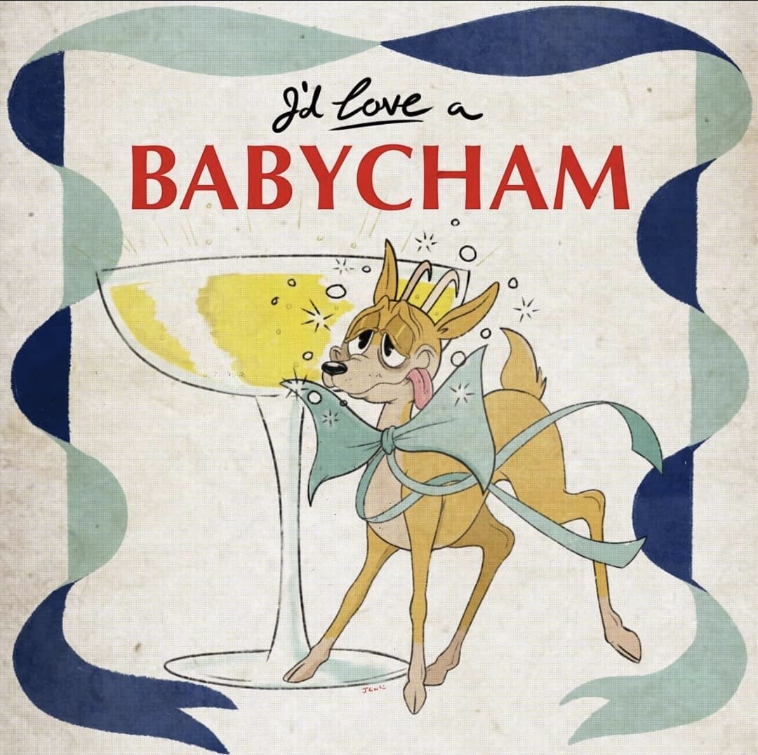jengleeart's tweet image. An oldie!! This is a beermat I designed featuring the Babycham spokesdeer! A gorgeous sparkling Perry that was popular in the UK during the 70s and 80s. Going to get some of these printed soon!