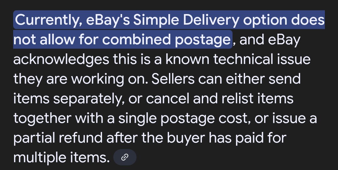 NoodleArtworks's tweet image. There should be another option:
@eBay_UK doesn&apos;t seem to allow combined shipping? I would have had to partially refund the customer and lose money on p+p for something less than a fiver. Such a weird bug which I&apos;ll assume is being fixed?