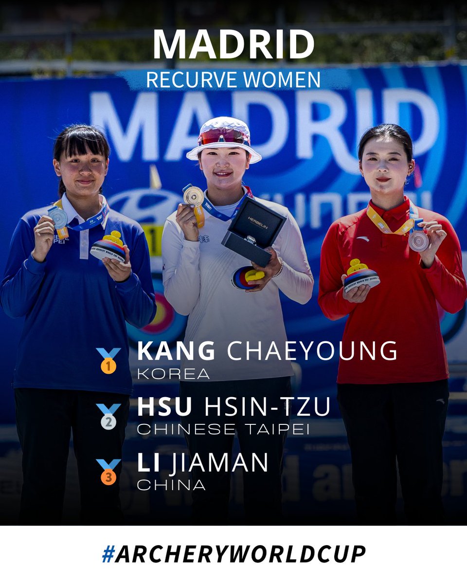Madrid crowns the last winners of the season. 👑
China awaits. The Hyundai Archery World Cup Final is next. 🔥🏹

#ArcheryWorldCup #archery