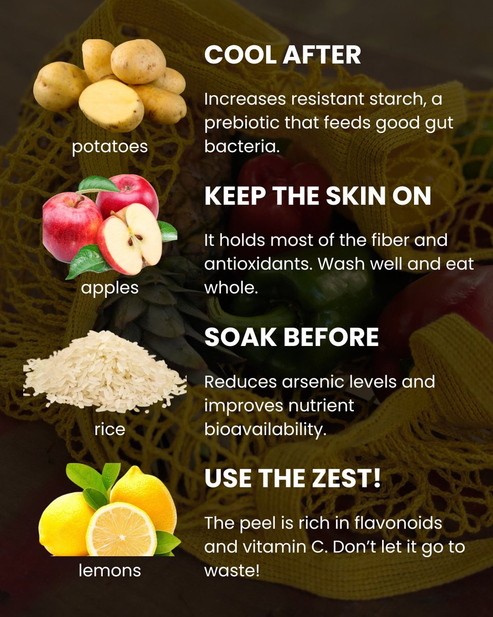 twc_health's tweet image. Foods You're Eating Wrong 🍅
➡️Tomatoes
➡️Garlic
➡️Almonds
➡️Carrots
➡️Potatoes
➡️Apples
➡️Rice
➡️Lemons
Did you know about these common food mistakes?