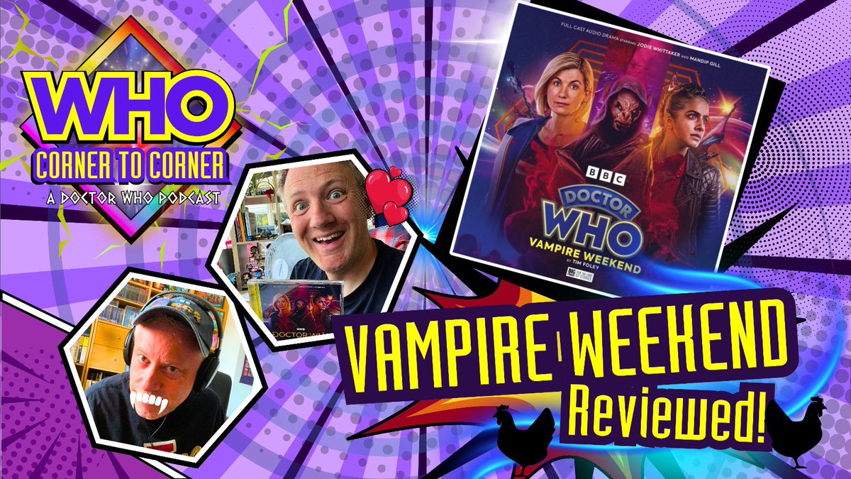 🧛‍♂️VAMPIRE WEEKEND🧛‍♂️

We review Jodie Whittaker and Mandip Gill’s <a href="/bigfinish/">Big Finish Insider</a> debut in Vampire Weekend!!

Did we love it or did we love it?!

What do you think?!

Watch on YouTube for our, and others’, thoughts on the first 13 adventure from BF!

youtu.be/5Wsixpu6iE4?si…