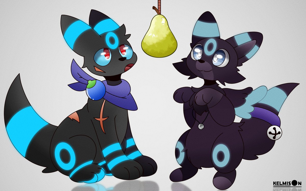 Kelmison115's tweet image. Two sillys looking at a pear 👀🍐
Art commission for @LunaUmbreonSFW
