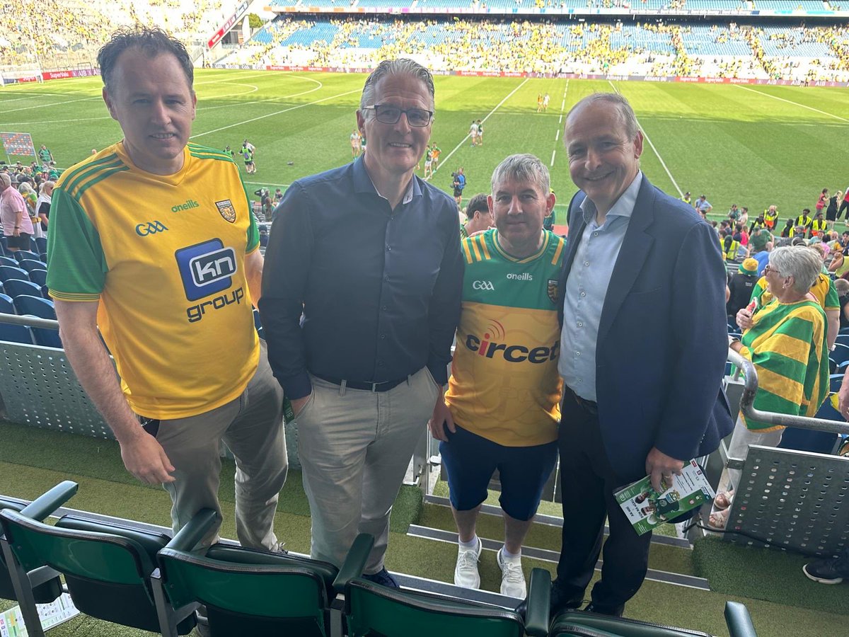 MichealMartinTD's tweet image. Really enjoyed today’s semi-final at Croke Park.
A very impressive victory by Donegal over a gallant Meath team.