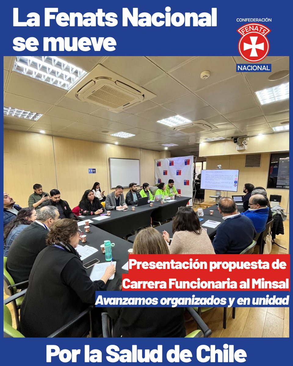 FENATS NACIONAL (@fenatsnacional) on Twitter photo 🏥 La Fenats Nacional está semana:
👉🏽Nos reunimos con l@s cr@s de Fenats Hospital El Pino
👉🏽Nos reunimos con <a href="/confedeprus/">@confedeprus</a> , <a href="/Fenpruss/">Confederación Fenpruss</a> y <a href="/FENASENFCHILE/">FENASENF</a> para concretar propuesta de Carrera Funcionaria.
👉🏽Entregamos propuesta de Carrera Funcionaria al Minsal. 🏥 La Fenats Nacional está semana:
👉🏽Nos reunimos con l@s cr@s de Fenats Hospital El Pino
👉🏽Nos reunimos con <a href="/confedeprus/">@confedeprus</a> , <a href="/Fenpruss/">Confederación Fenpruss</a> y <a href="/FENASENFCHILE/">FENASENF</a> para concretar propuesta de Carrera Funcionaria.
👉🏽Entregamos propuesta de Carrera Funcionaria al Minsal.