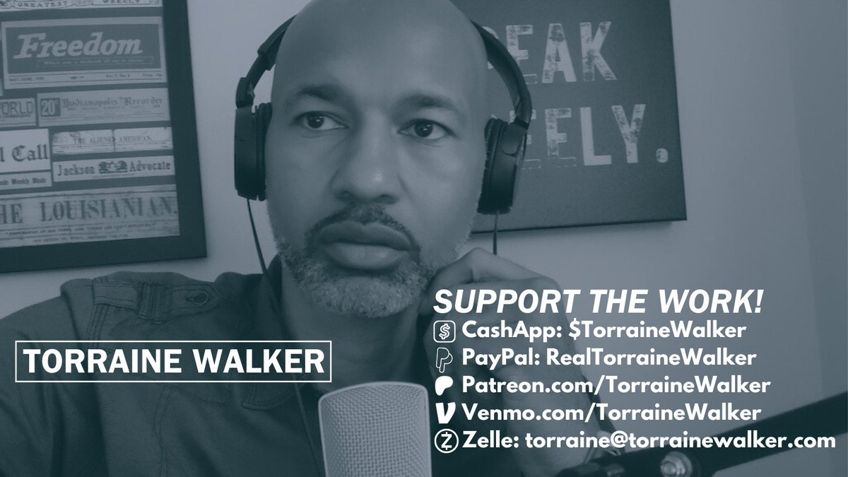 TorraineWalker's tweet image. I fight misinformation, miseducation, and anti-Black misandry using written, video, and audio storytelling backed by data. If you want to help support this work, click the link to contribute via CashApp, PayPal, Patreon, and Venmo. torrainewalker.com/#support