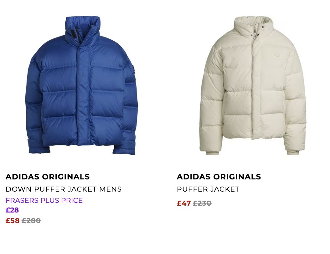 catchagem_'s tweet image. Big adidas discounts at Flannels - Get a Β£230 Puffer for just Β£47! βοΈ
ad: See the full sale here >> bit.ly/4eLkcAR