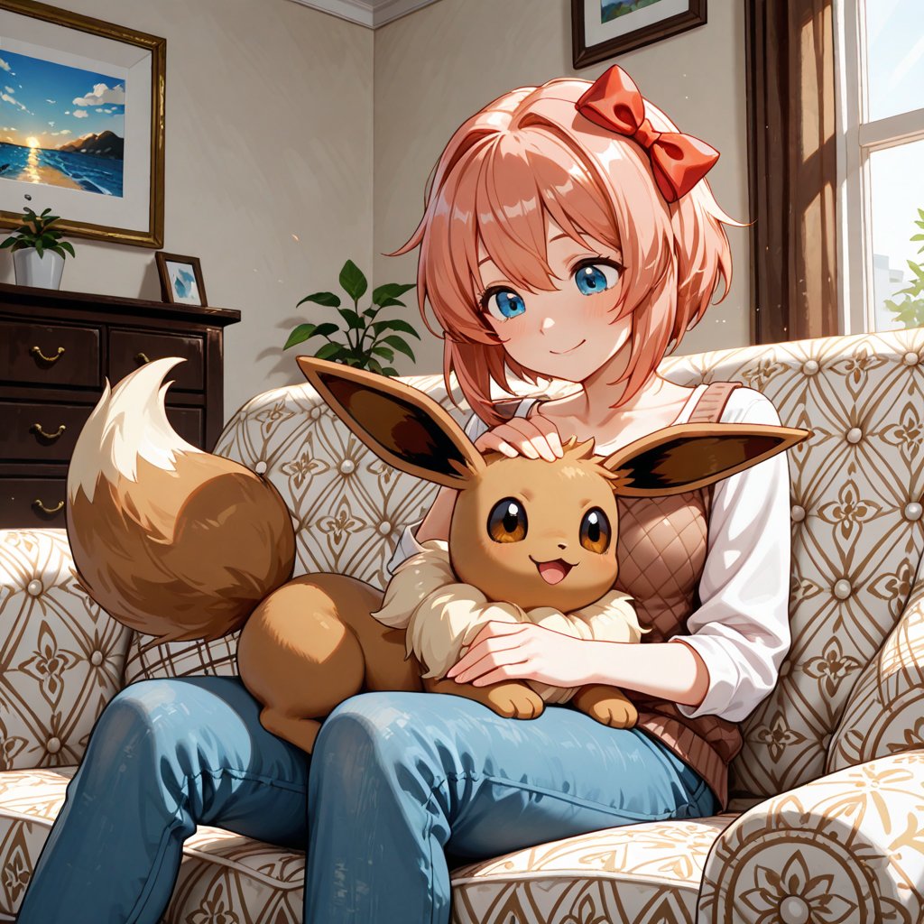 SlippyAI_'s tweet image. Sayori and Yuri with emotional support Eevees.

#DDLC #DDLCfanart #DDLCPlus #ddlcyuri #ddlcsayori #DokiDokiLiteratureClub #Aiart️ #aiartworkgirls #AIgirl #fanart #anime #animegirls #videogames #videogameculture #ai #AiGen #AIGeneration #aigeneratedartwork #manga #pokemonfanart