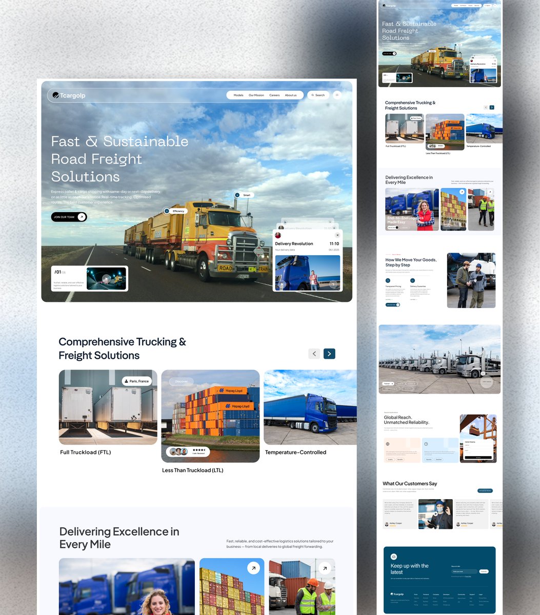 laibacreatives's tweet image. Designed this Trucking & Freight Solutions Website 🚚
How is it? DM me for your Website Project 📩