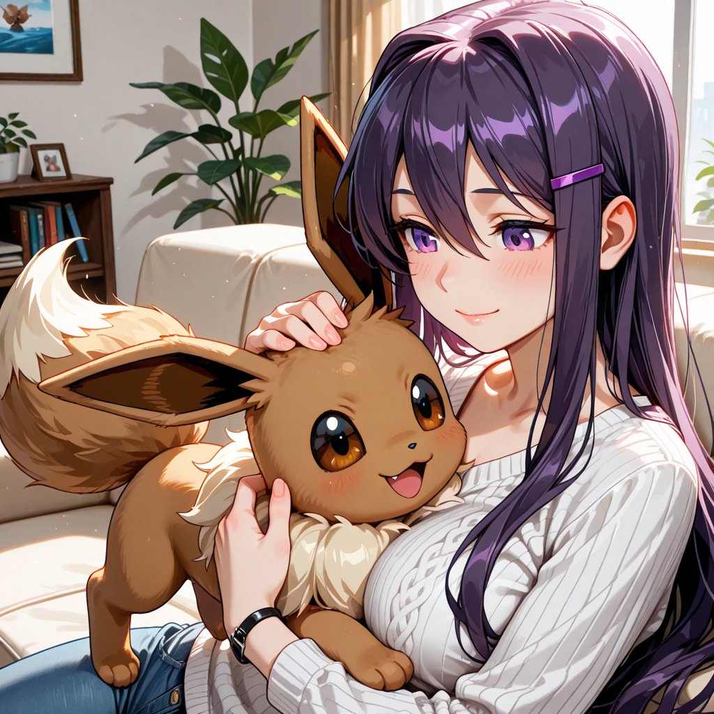 SlippyAI_'s tweet image. Sayori and Yuri with emotional support Eevees.

#DDLC #DDLCfanart #DDLCPlus #ddlcyuri #ddlcsayori #DokiDokiLiteratureClub #Aiart️ #aiartworkgirls #AIgirl #fanart #anime #animegirls #videogames #videogameculture #ai #AiGen #AIGeneration #aigeneratedartwork #manga #pokemonfanart