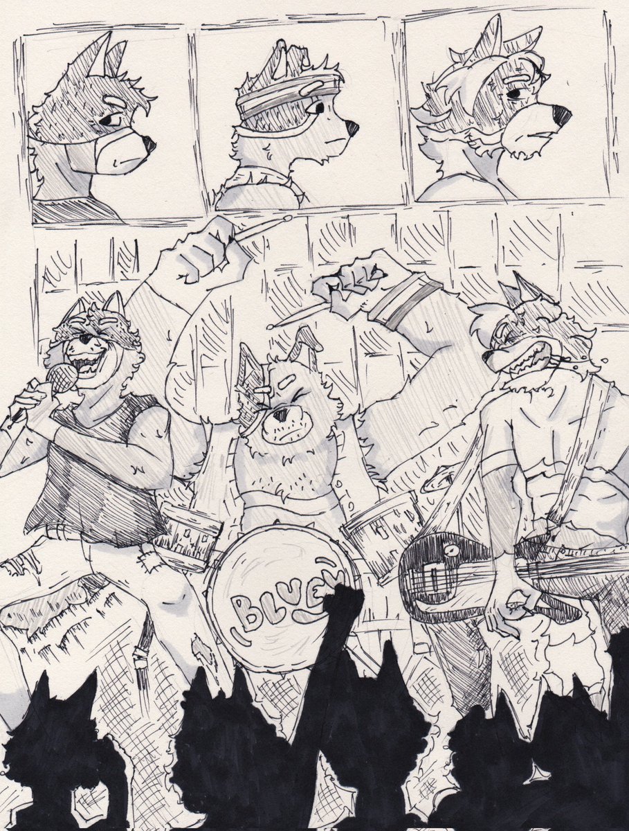 Metal_HueHue's tweet image. Here's the heelers brothers! I got inspired by Gorillaz to make this !
#Bluey #blueyfanart #BanditHeeler
#radleyheeler
#stripeheeler